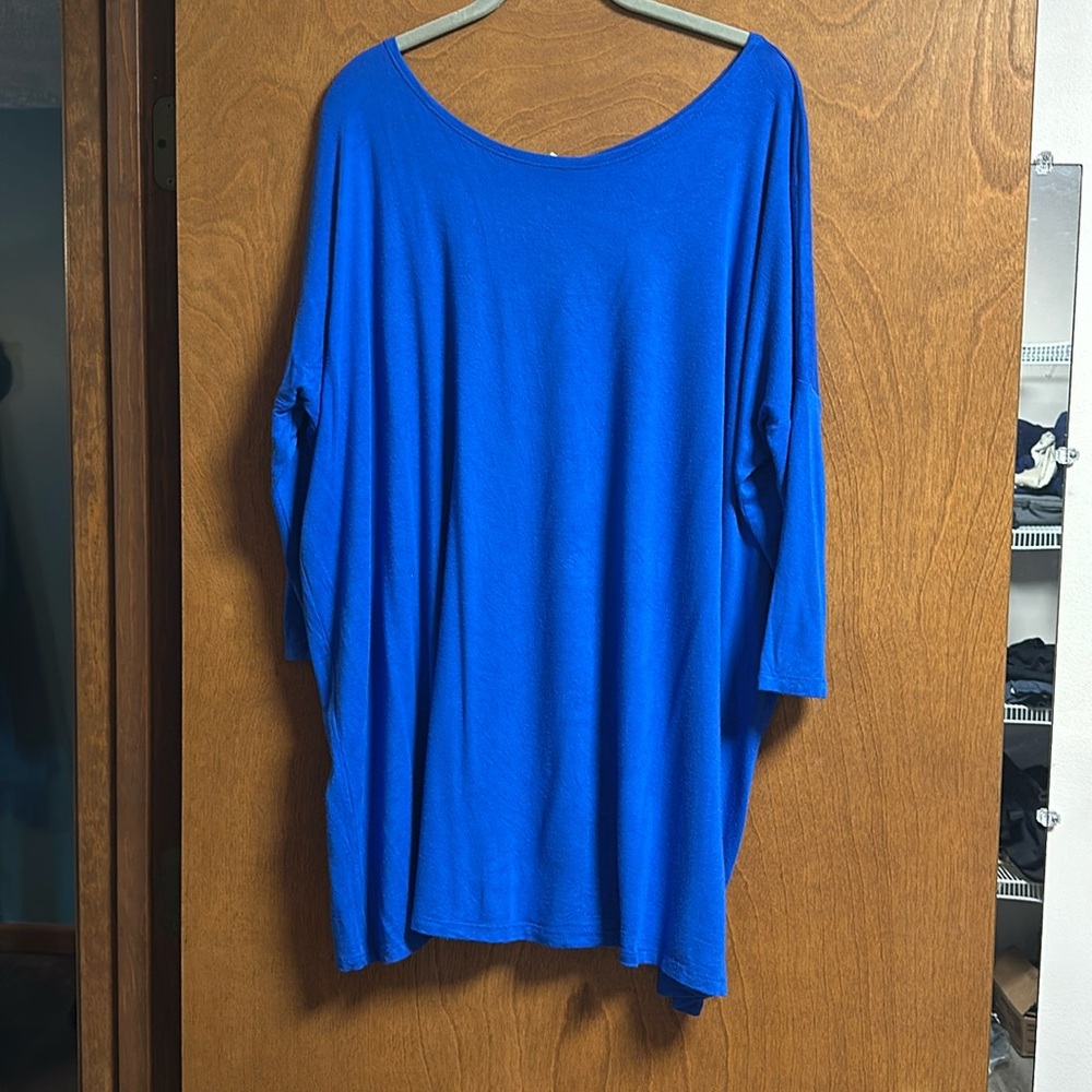 Blue oversized tunic top size medium